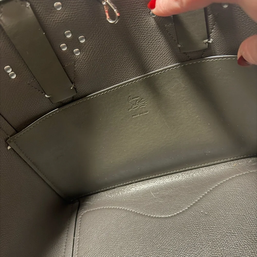 Christian Louboutin Dark Grey Leather Tote Bag - Picture 4 of 6